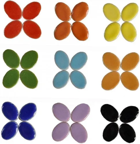 60 piezas de mosaico, piezas de micro porcelana, manuales de cerámica para manualidades, decoración del hogar, macetas, joyería hecha a mano