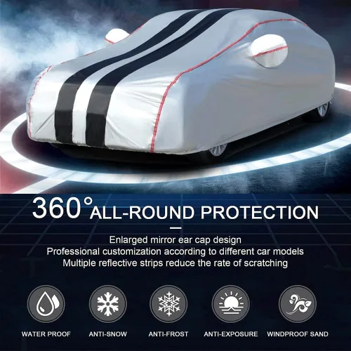 Vista 7 de Funda impermeable para auto para Opel Zafira Tourer C MPV, fundas de automóvil impermeables, transpirables, grandes, a prueba de polvo, anti-UV, D2