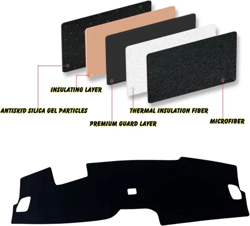 Vista 4 de Tapete para tablero, cubierta ajustable no deslizante personalizada compatible con Honda CRV CR-V 2023, protector de parabrisas (con HUD)