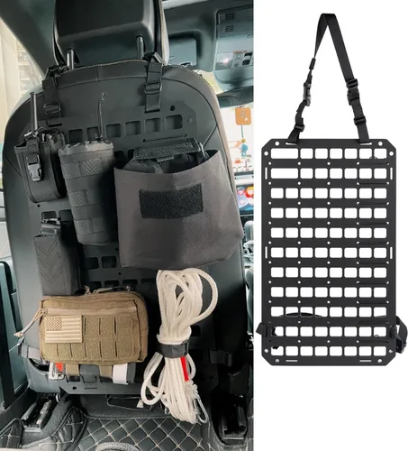 Vista 12 de TACNEX Organizador de Reposacabezas de Automóvil Panel MOLLE para Respaldo de Asiento de Vehículo Bolsa EDC Funda Portaherramientas Soporte