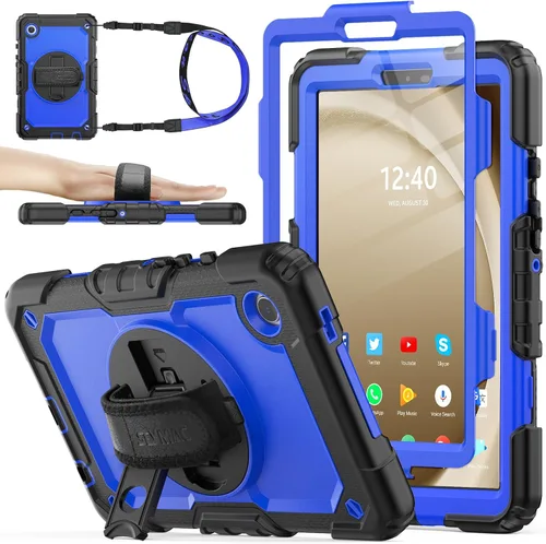 Vista 33 de SEYMAC stock Funda para Samsung Galaxy Tab A8 de 10.5 pulgadas, funda de protección contra caídas de cuerpo completo con protector de pantalla