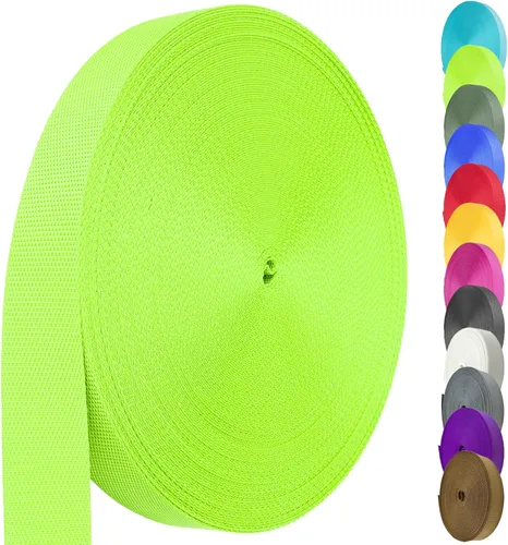 Vista 13 de Correa de nailon de 1 pulgada y 1.5 pulgadas, correa de nailon resistente de 12 yardas, correa duradera para equipo de interior o exterior