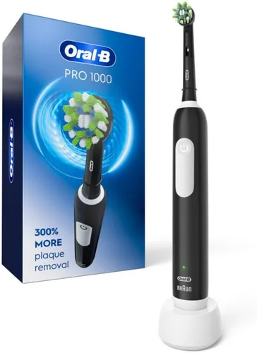Oral-B Cepillo de dientes eléctrico recargable Pro 1000, color negro