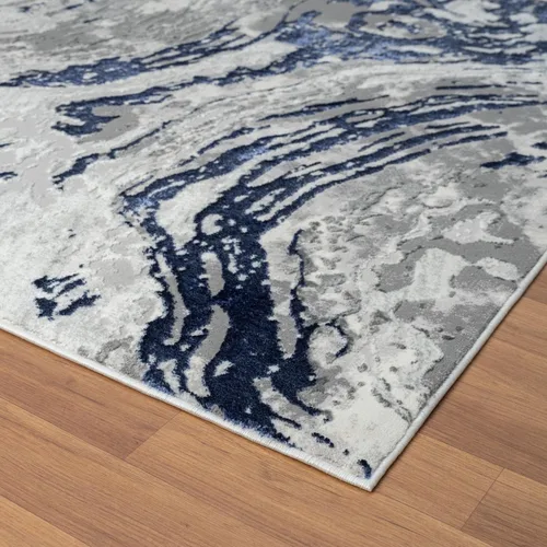 Vista 4 de LUXE WEAVERS Alfombra de área azul 2x3 con remolino de mármol
