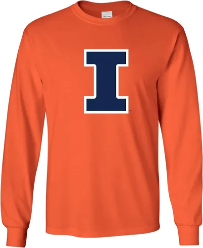 UGP Campus Apparel NCAA Oficialmente licenciado Colegio - Universidad Color del equipo Logotipo principal Manga larga, Illinois Fighting Illini