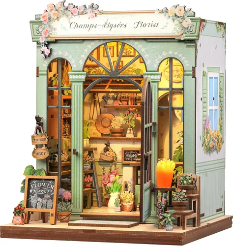 Vista 16 de CUTEBEE - Kit de rincón de libros - Kit de casa de muñecas en miniatura DIY para adultos y adolescentes, decoración de estantería de casa de libros