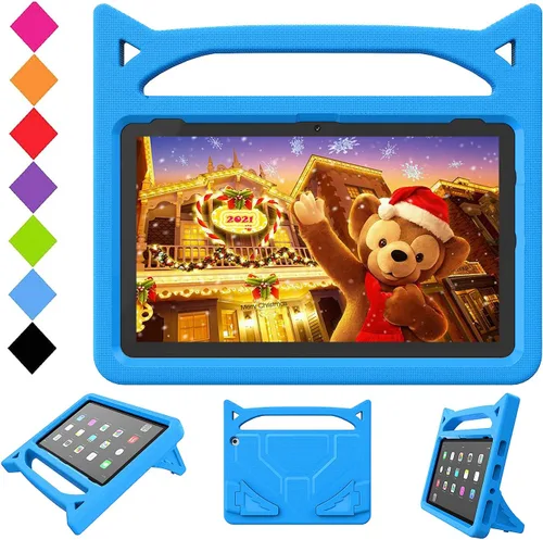 Vista 4 de Funda para tablet de 10 pulgadas (13ª/11ª generación) no para iPad Nokia Sony de 10 pulgadas, funda ligera a prueba de golpes con soporte