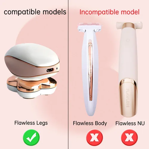 Vista 3 de LIANSUM Cable USB de acabado táctil impecable para piernas, solo compatible con afeitadora de piernas impecables, removedor de pelo para mujeres