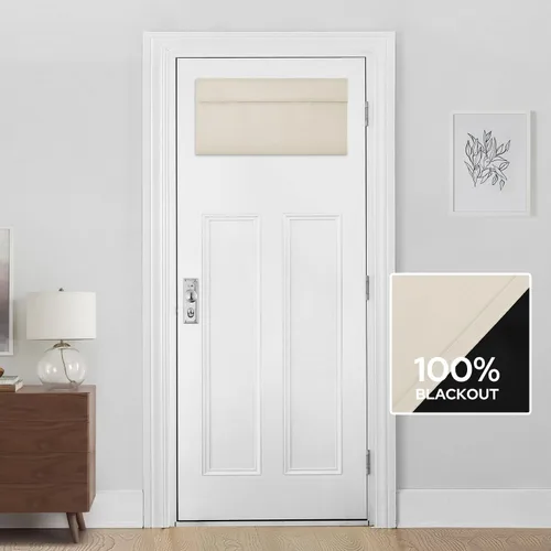 Vista 63 de HOMEIDEAS Cortinas 100% Opacas para Luces Laterales de Puerta Principal, Cubierta de Ventana de Puerta de Aula, Persianas de Privacidad