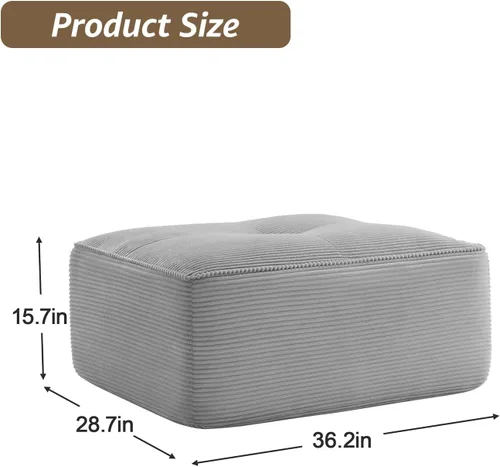 Vista 215 de Sofá biplaza moderno de 80 pulgadas para sala de estar, sofá de pana en forma de nube con asiento profundo, sofá modular negro, sofás de dos plazas