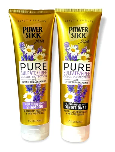 Pure Sulfate Free Ultra Blonde Revive Shampoo & Conditioner 6.5 oz Color Protection with Lavender Oil & Chamomile