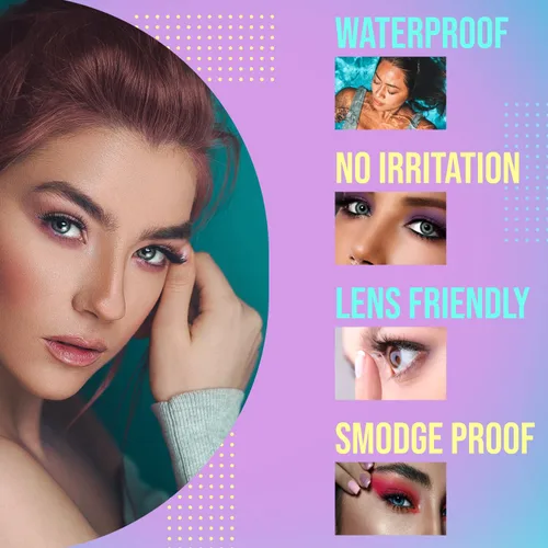 Vista 4 de Máscara impermeable 4D - Efecto de pestañas postizas, alargamiento y volumen - Negro carbón, 0.3 fl oz