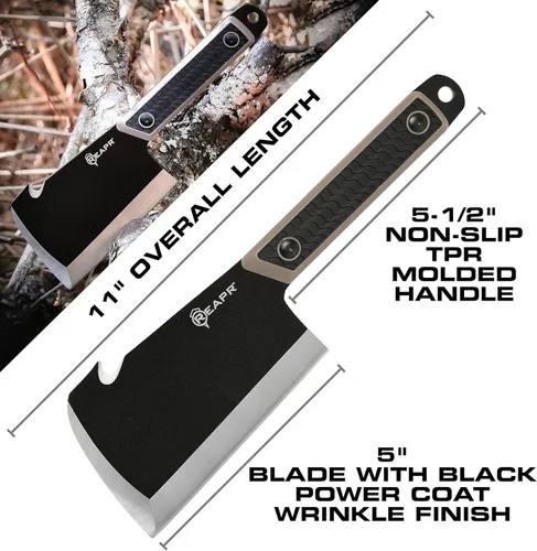 Vista 2 de Reapr 11016 Versa Cleavr, cuchillo de carnicero para cortar carne, cuchillo de cuchilla para verduras, hacha táctica, cuchillo de supervivencia