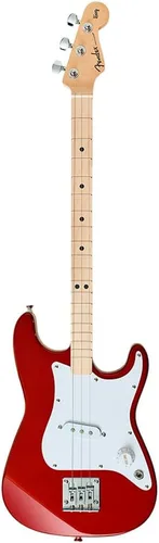 Vista 3 de Fender x Loog Guitarra Eléctrica de 3 Cuerdas Stratocaster para Niños, Kit para Principiantes de 3 Cuerdas (Candy Apple Red)