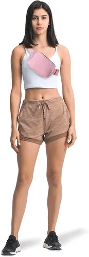 Vista 54 de Cangurera cruzada para mujer, mini bolsa para cinturón de 1 litro con correa ajustable de 32 a 51 pulgadas, bolsa de cintura pequeña para viajes