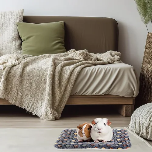 Vista 7 de 2 Pack Cama para Cobayas - 25 x 33 cm Almohadillas de Orina para Cobayas - Ropa de Cama Lavable y con Mayor Grosor (Azul Oscuro, M)