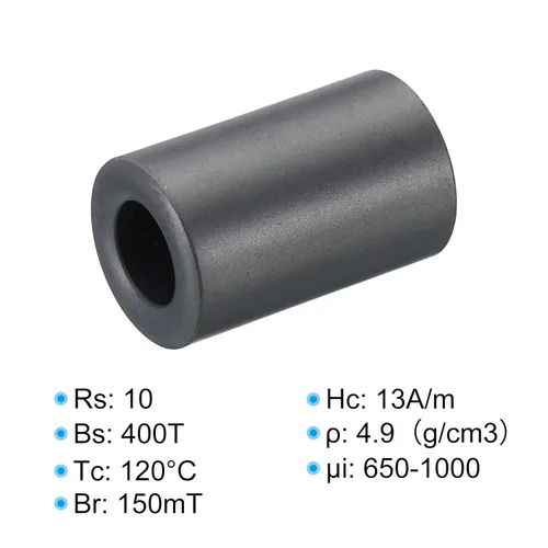 Vista 3 de PATIKIL Núcleo toroide de ferrita, 5 piezas de núcleo toroide de 0.7 pulgadas ODx0.4 pulgadas IDx1.1 pulgadas H anillos de ferrita transformador