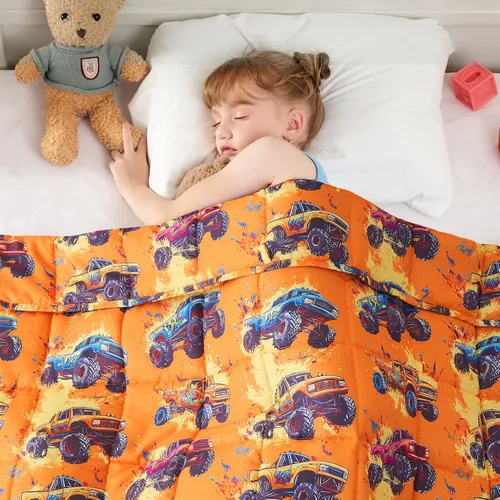 Vista 38 de yescool Manta con Peso de Unicornio de 3 Libras Manta de Regazo con Peso Refrescante, Manta con Peso de Arcoíris Rosa, Mantas de Sofá