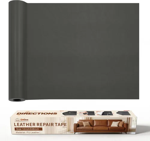 Vista 50 de ONine - Cinta de reparación de piel, parche para reparación de piel autoadhesivo de 12 x 48 pulgadas, impermeable, resistente al desgaste, para Negro