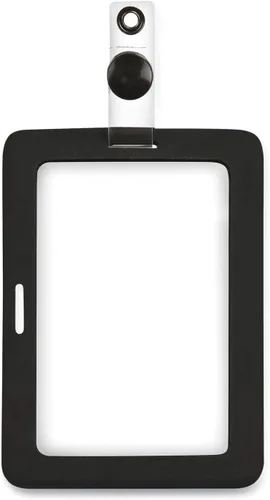 Cosco MyID - Soporte para tarjetas de identificación y tarjetas de identificación, color negro de goma, 4 x 2.75 pulgadas (075015)