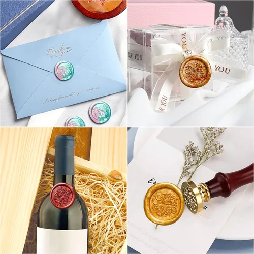 Vista 4 de Cuentas de sellado de cera, 600 cuentas de sellado de cera para sellado de letras, kit de sellado de cera para sellado de cera, cuentas de cera