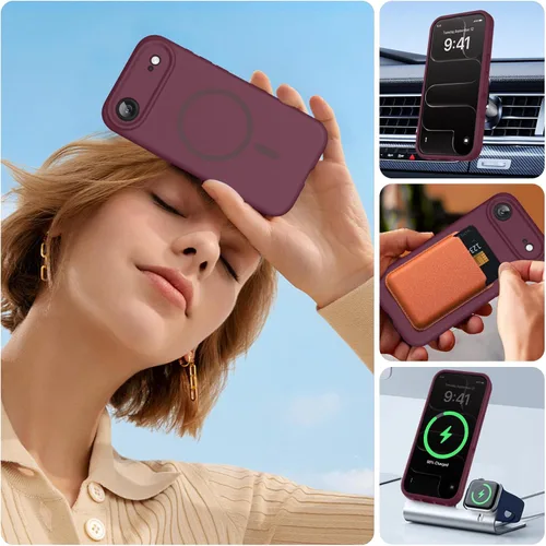 Vista 55 de Miracase Funda ultradelgada diseñada para iPhone SE 2022 (3ª generación)/iPhone SE 2020 (2ª generación)/iPhone 7/iPhone 8 con protector de pantalla