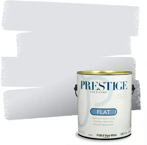 Vista 215 de Prestige Paints. - Base y pintura para exteriores en un solo galón, 1 galón. plano, comparable con Sherwin Williams Topsail.