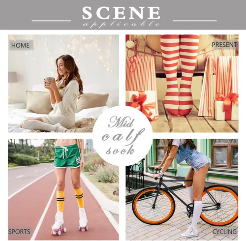Vista 7 de devor Knee High Socks for Women Knee High for Womens Socks Trouser Sock Cute Rugby Sock