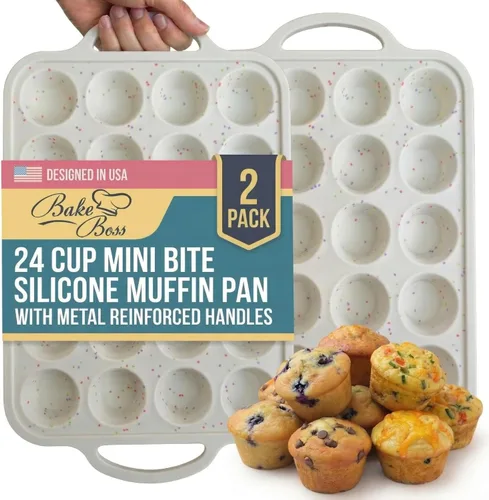 Vista 17 de BAKE BOSS Molde de Silicona Confetti para Muffins Jumbo de 6 Cavidades–Moldes Antiadherentes para Cupcakes para Hornear, Moldes de Silicona Grandes