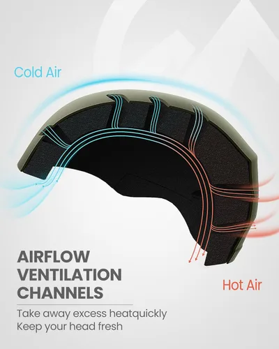 Vista 5 de OutdoorMaster Kelvin - Casco de esquí y snowboard para hombres, mujeres y jóvenes