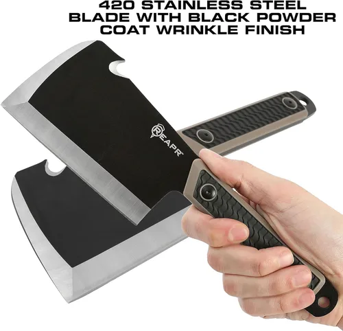 Vista 6 de Reapr 11016 Versa Cleavr, cuchillo de carnicero para cortar carne, cuchillo de cuchilla para verduras, hacha táctica, cuchillo de supervivencia