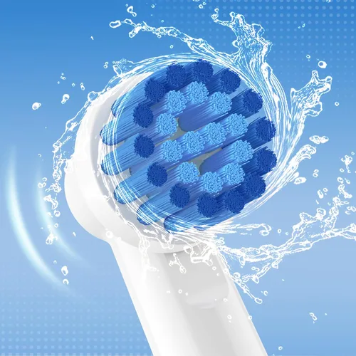 Vista 2 de Cabezales de cepillo de repuesto sensibles a cerdas suaves para cepillo de dientes eléctrico Braun, cepillado suave y cómodo para encías sensibles
