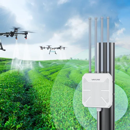 Vista 2 de WAVLINK AX1800 Extensor WiFi 6 para exteriores, punto de acceso al aire libre resistente a la intemperie IP67, extensor WiFi de largo alcance