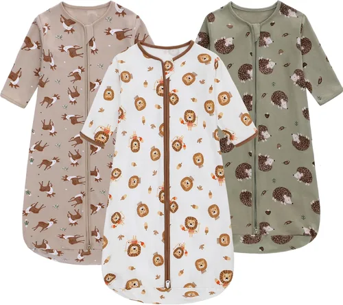 Saco de dormir de manga larga, bolsa de dormir para bebé 100% algodón de 0-18 meses, manta vestible súper suave, saco de dormir para niños pequeños