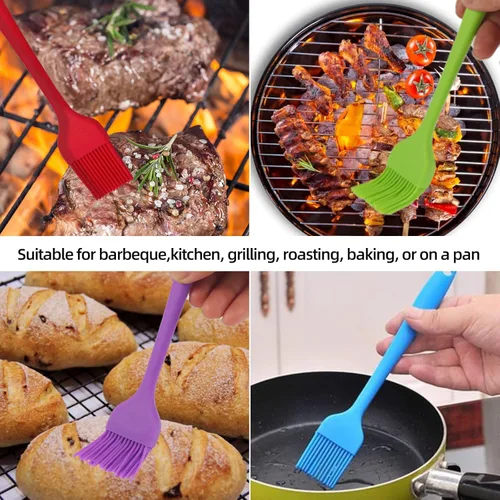 Vista 7 de 6 piezas CUALORK Cepillo de silicona para untar, cepillo de repostería mejorado, cepillos de silicona resistentes al calor, cepillo de cocina