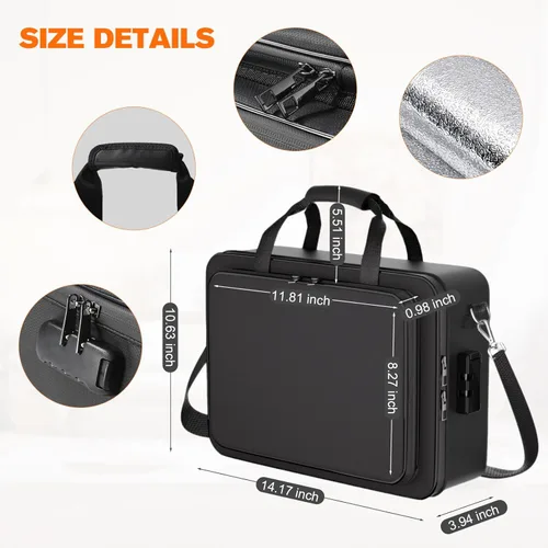 Vista 9 de Caja de documentos ignífuga, a prueba de fuego para documentos del hogar, caja de documentos segura contra incendios – 5500 °F con una contraseña