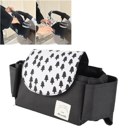 Vista 3 de Baby Stroller Organizer, Universal Stroller Cup Holder Storage Bag Baby Strollers Accessory (GsycleoXGO-11)