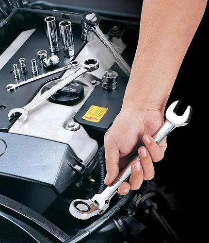 Vista 5 de GEARWRENCH Llave de trinquete combinada con cabezal flexible