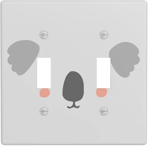 Vista 18 de Lindo Koala - Placa de interruptor de luz de 1 banda, placa de pared basculante individual, placa decorativa eléctrica GFCI para decoración