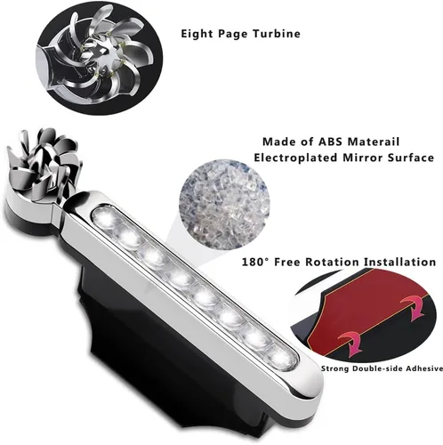 Impermeable 2 piezas 8 LED de energía eólica para el exterior del coche, luz antiniebla, luz de circulación (azul)