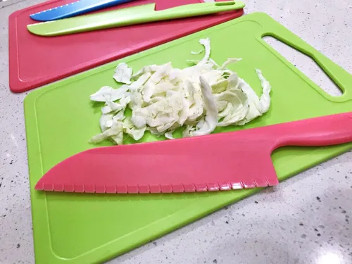 Vista 8 de jawbush Cuchillo de lechuga profesional para evitar que se torne marrón, cuchillo dentado de plástico de 11 pulgadas para verduras, frutas, pan