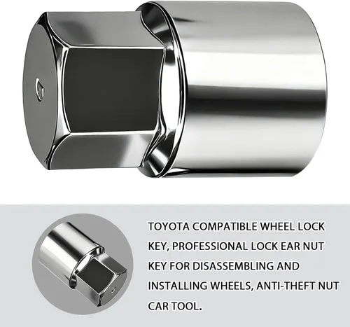 Vista 6 de Herramienta de extracción de tuerca de bloqueo de rueda para Toyota Lexus Tacoma Senna, llave de enchufe de tuercas de seguridad, antirrobo en D