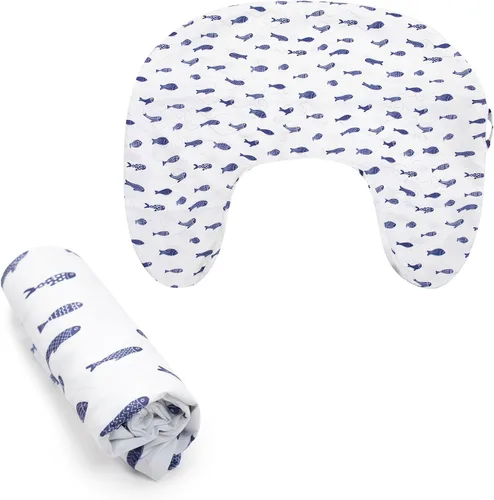Vista 11 de Funda para almohada de lactancia Boppy, cuadro beige a cuadros, funda individual, funda deslizable fácil con suave tela 100% algodón orgánico