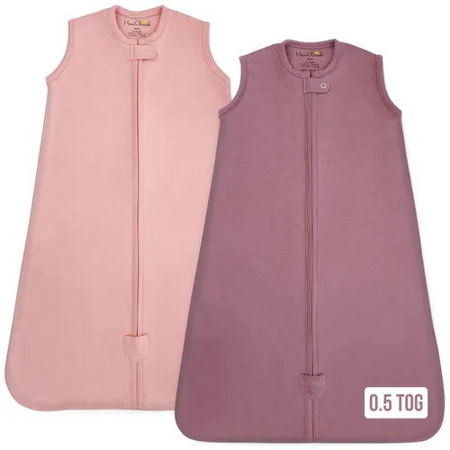 Vista 111 de Mama Cheetah Saco de dormir para bebé de 0.5 TOG, Manta portátil de algodón orgánico para bebé con cremallera bidireccional, Saco de dormir
