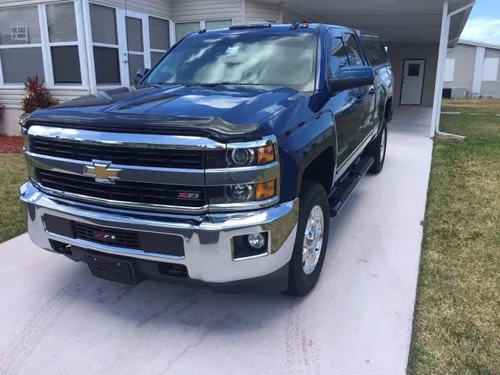 Vista 8 de Rejilla de acero inoxidable y pintura electrostática negra para insertar en defensa de 2015+ Chevy Silverado 2500 3500 HD Edición "Z-71