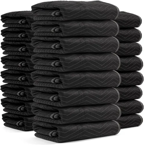Vista 10 de US Cargo Control Mantas de mudanza 72"x80" MBDELUXE65 Econo Deluxe, (65 lb/docena de Peso), Mantas profesionales acolchadas grandes para mudanzas