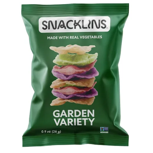 Vista 8 de SNACKLINS Chips Crujientes a Base de Plantas Variedad de 4 Sabores – Nacho, BBQ, Teriyaki, Bahía de Chesapeake, sin gluten, sin granos, 100% kosher