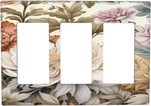 Vista 51 de Cubiertas de Interruptor de Luz Artísticas Decorativas Boho Figura Abstracta Interruptor de Pared Único Placa de Interruptor Decorativo Placa