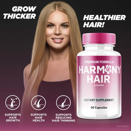 Vista 4 de NutraRize HarmonyHair Capsules (2 unidades) - Desbloquea el potencial de tu cabello con nuestra fórmula natural, vitaminas prémium para un cabello