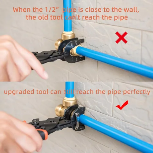 Vista 6 de Herramienta de extracción Push to Connect Pinzas de desconexión para 1/2", 3/4", 1" Herramienta de eliminación de Pex de ajuste a presión Versión